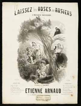 estampe LAISSEZ les ROSES aux ROSIERS 1951.65.76 Photo