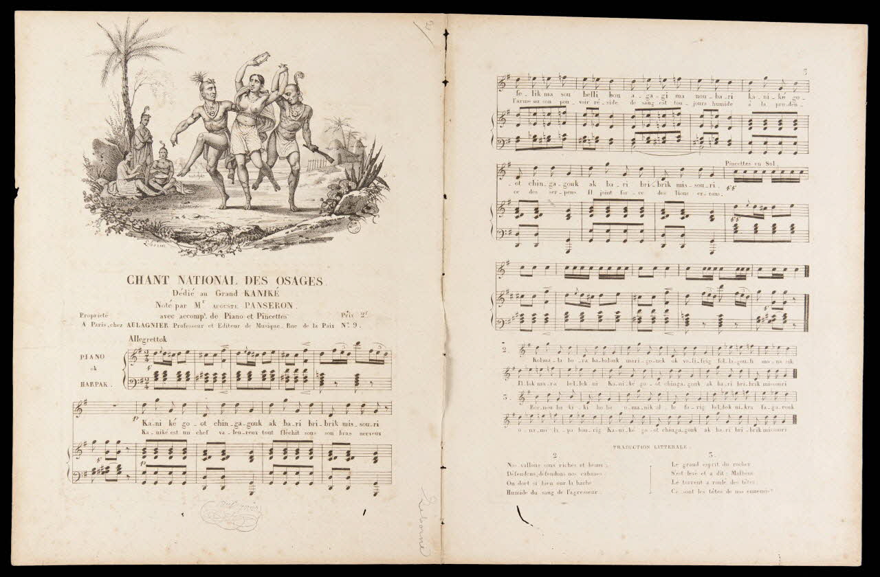 estampe CHANT NATIONAL DES OSAGES. 1951.65.86 Photo