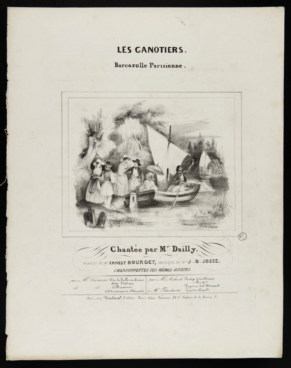 estampe LES CANOTIERS.  Barcarolle Parisienne. 1951.65.9 Photo