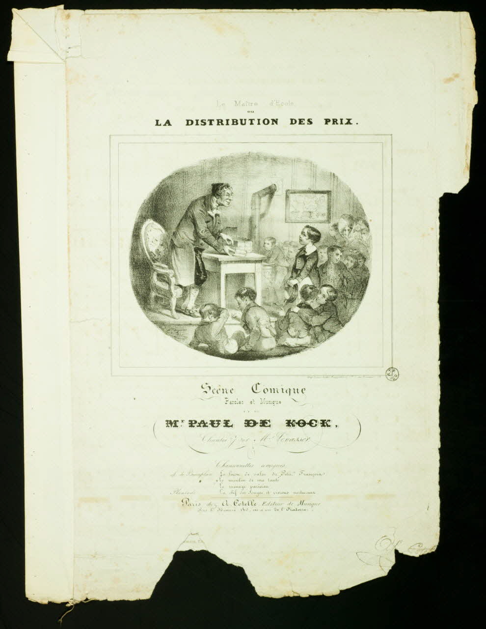 estampe Le Maître d'Ecole  ou  LA DISTRIBUTION DES PRIX. 1951.65.97 Photo