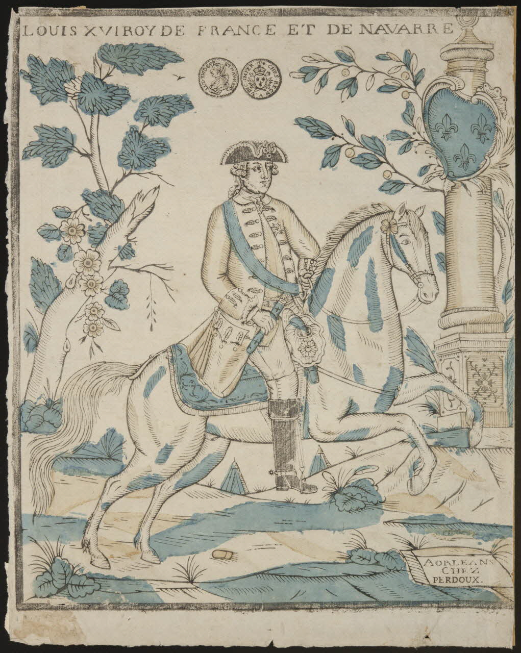 Pierre-Fiacre Perdoux imagerie ancienne LOUIS XVI ROY DE FRANCE ET DE NAVARRE Orléans 1779-1791 1951.70.6.1 Photo