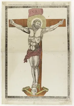 Alphonse Picard ; Guérin Jean François imagerie ancienne NOTRE SEIGNEUR JESUS-CHRIST MEURT SUR LA CROIX O PECHEURS ! ADOREZ ICI VOTRE DIEU. Caen 1809-1831 1951.72.10 Photo