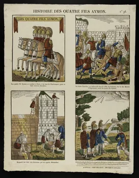 François Georgin ; Pellerin imagerie ancienne HISTOIRE DES QUATRE FILS AYMON. Lorraine, France 1837 1951.72.17  Photo