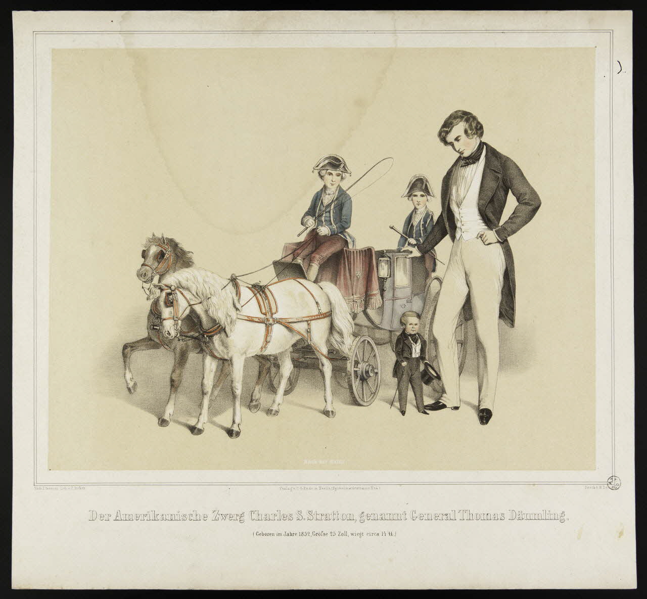 estampe Der Amerikanische Zwerg Charles S. Stratton, gennant General Thomas Däumling. 1951.79.14 Photo