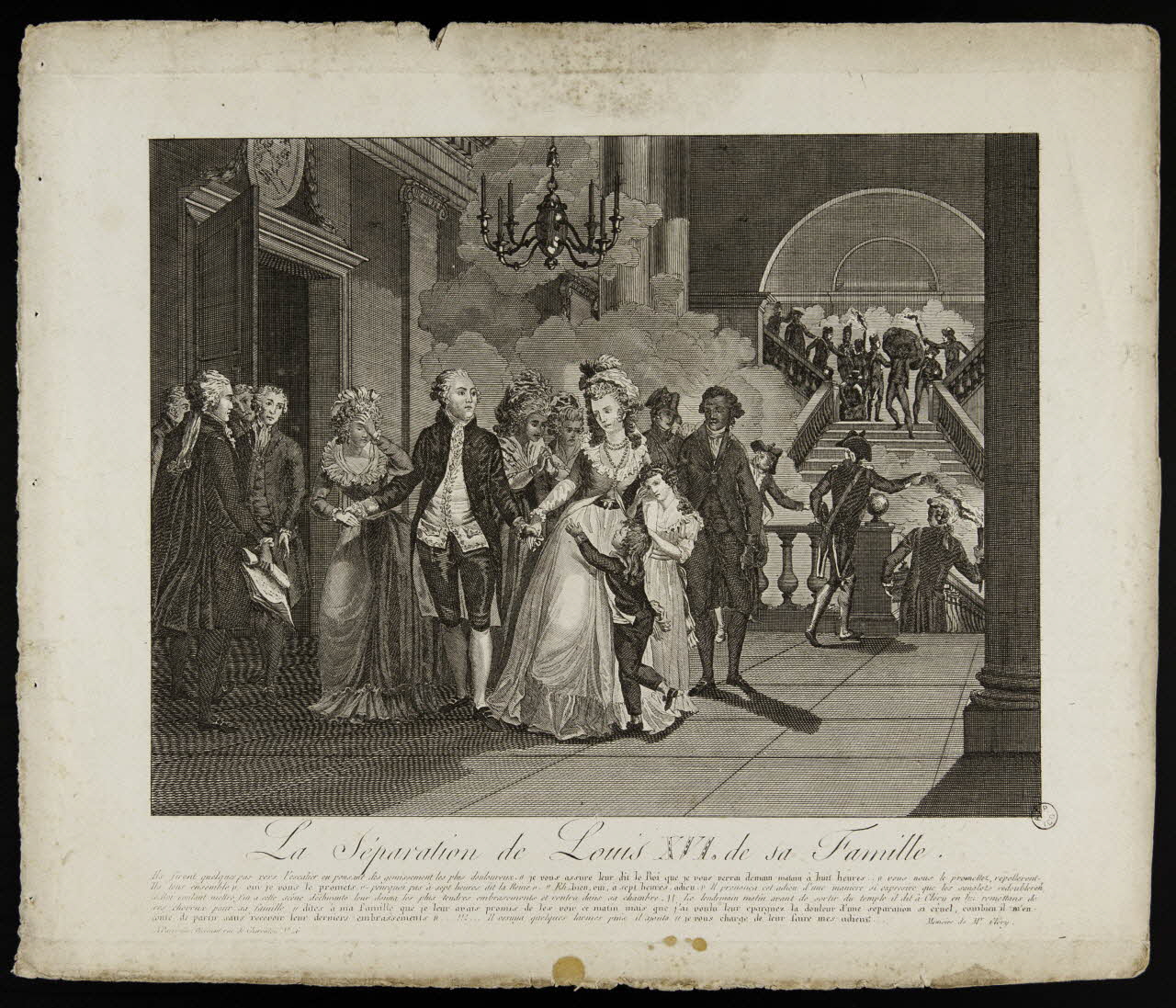 estampe La Séparation de Louis XVI de sa Famille. 1951.79.20.1 Photo