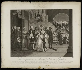 estampe La Séparation de Louis XVI de sa Famille. 1951.79.20.1 Photo