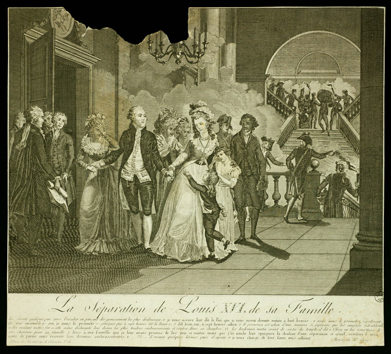 estampe La Séparation de Louis XVI. de sa Famille. 1951.79.21 Photo