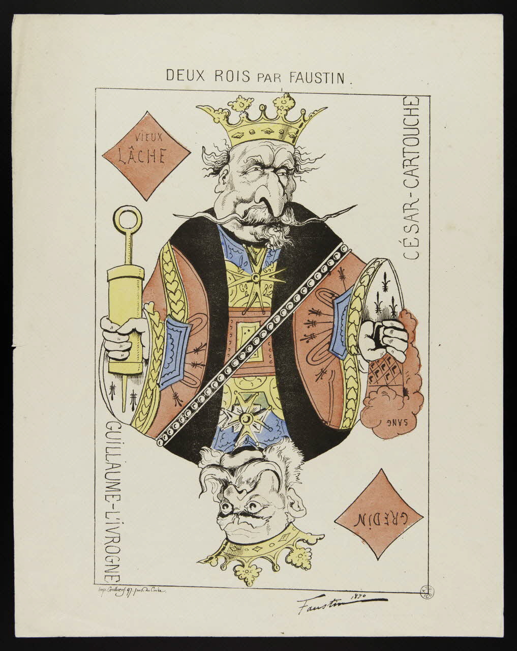 estampe DEUX ROIS PAR FAUSTIN. 1951.79.32 Photo