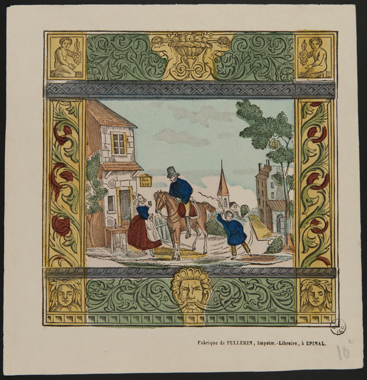 estampe L'arrivée au village 1952.100.1 Photo