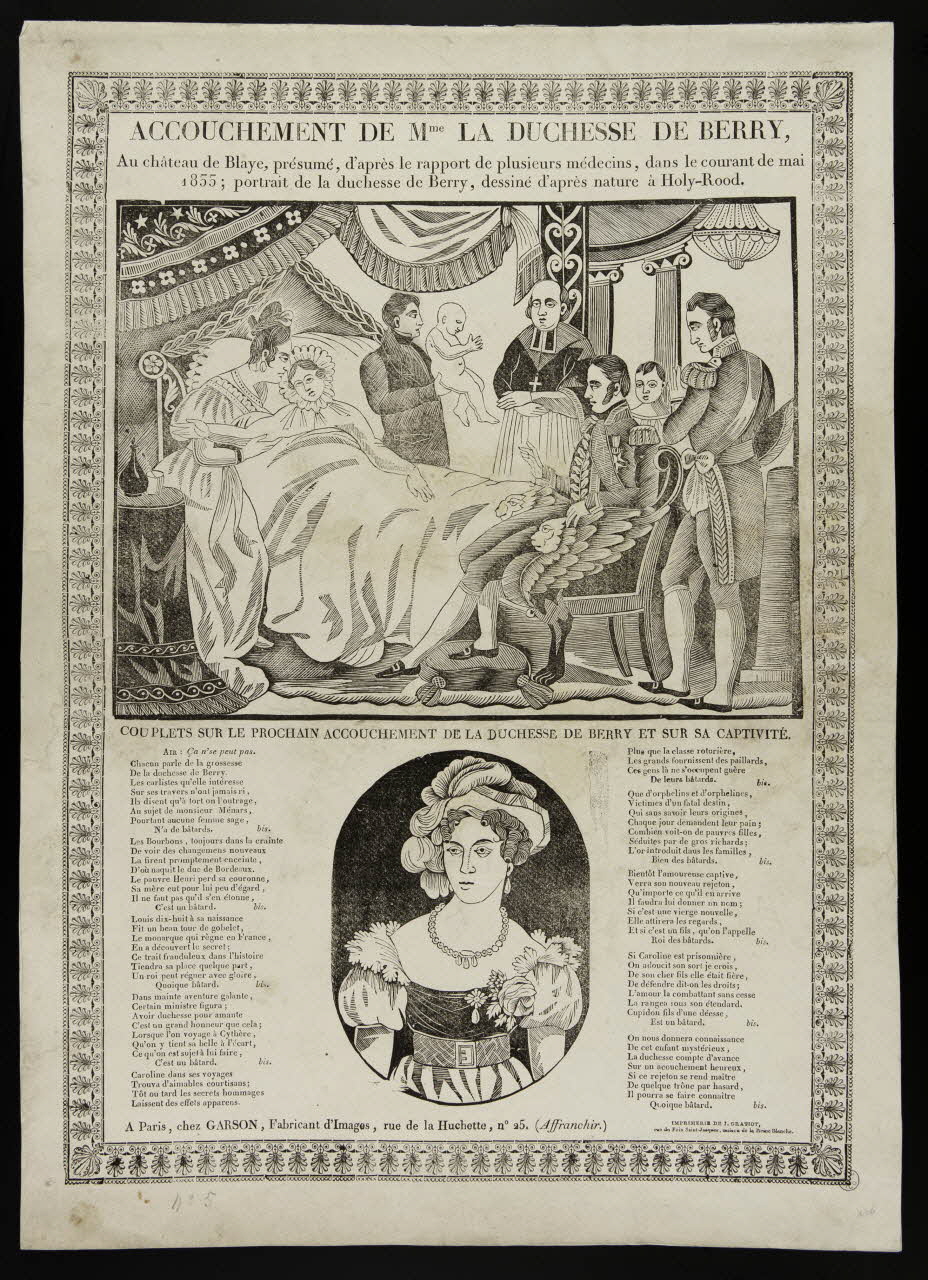 estampe ACCOUCHEMENT DE Mme LA DUCHESSE DE BERRY 1952.103.7 Photo
