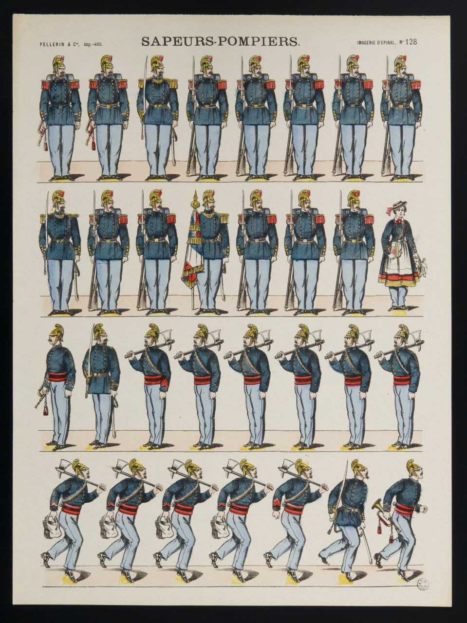 estampe SAPEURS-POMPIERS. 1952.106.18 Photo