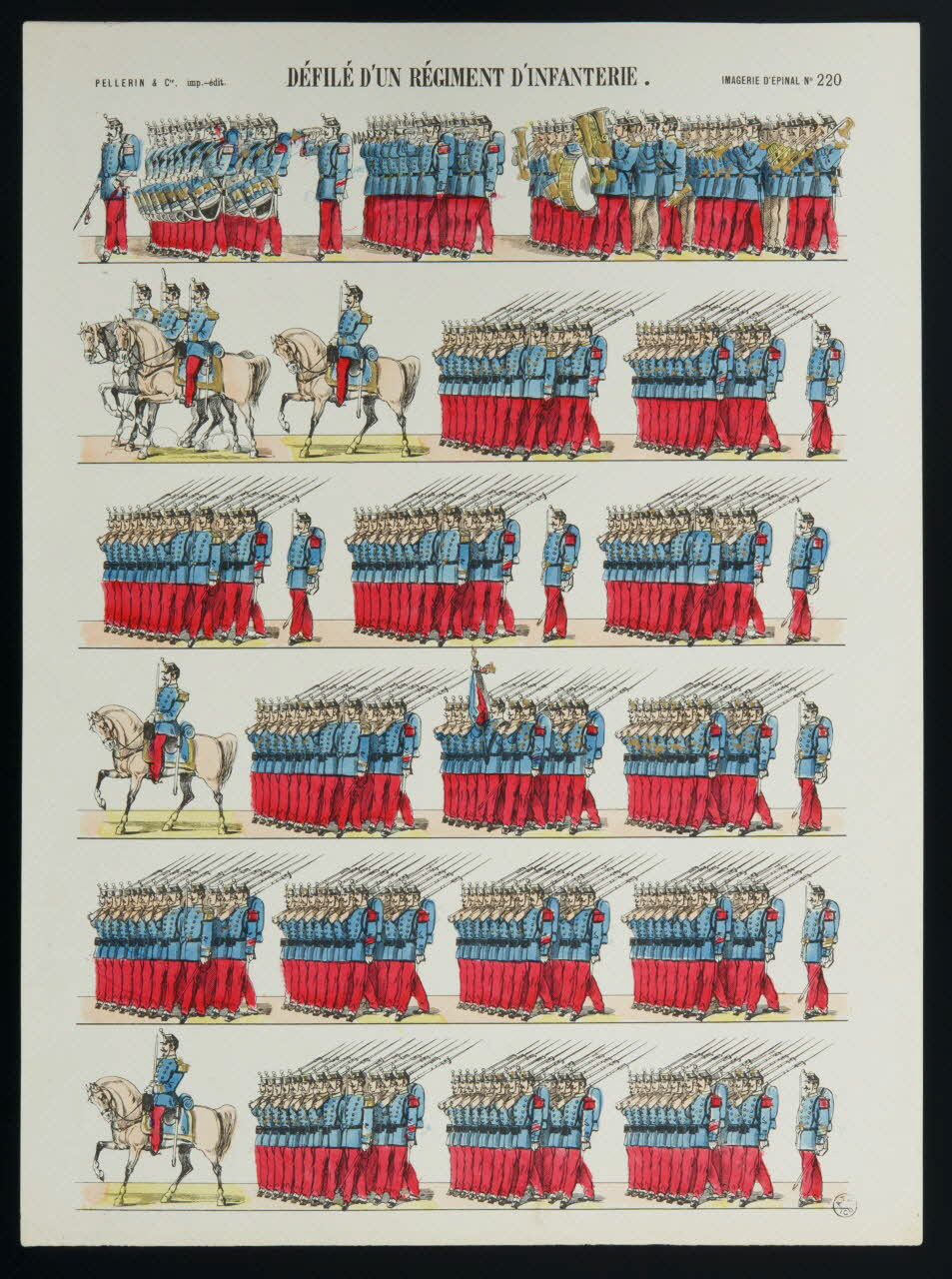 estampe DEFILE D'UN REGIMENT D'INFANTERIE. 1952.106.20  Photo