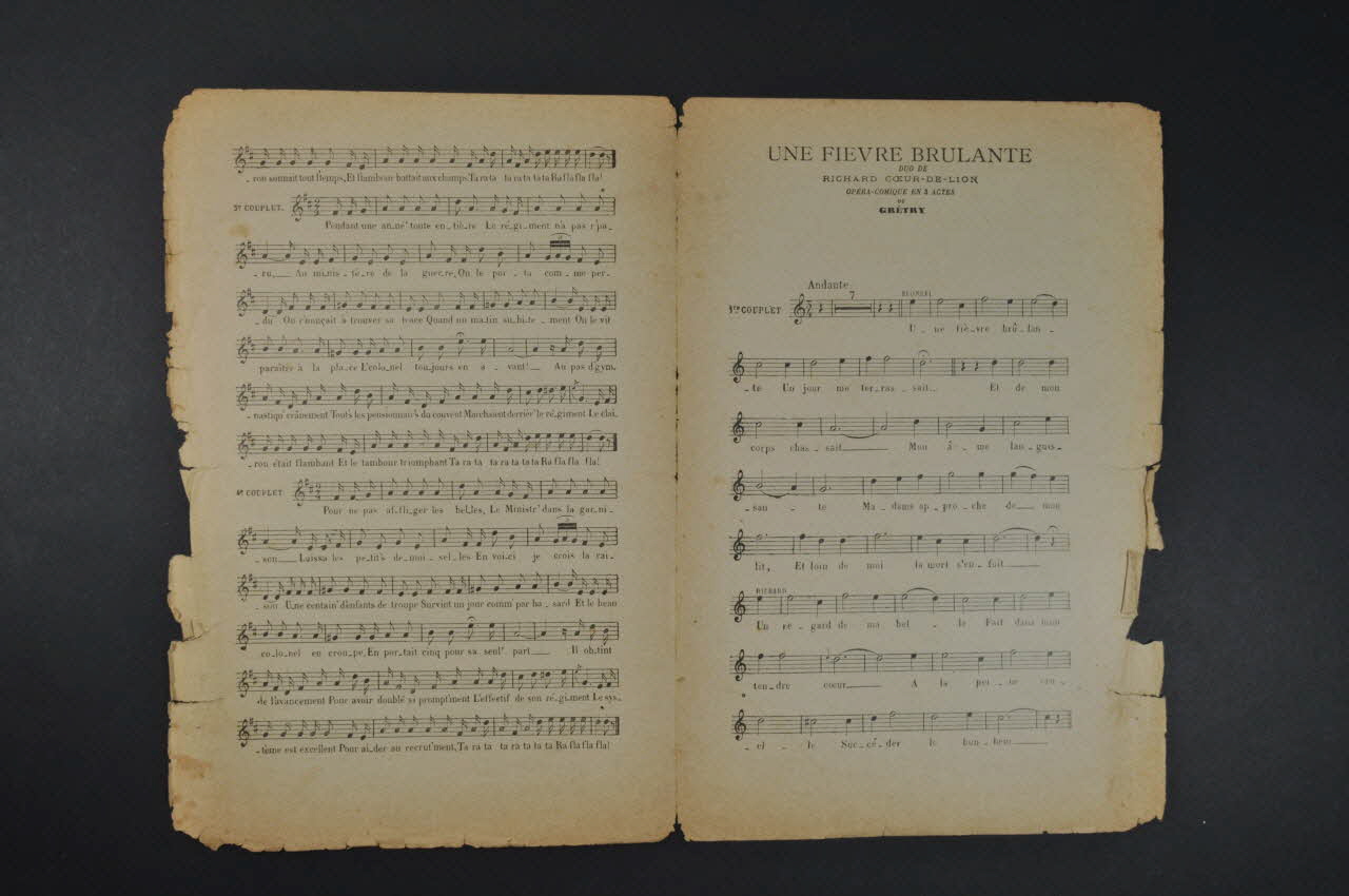 partition de musique petit format 1970.139.128  Photo Mucem