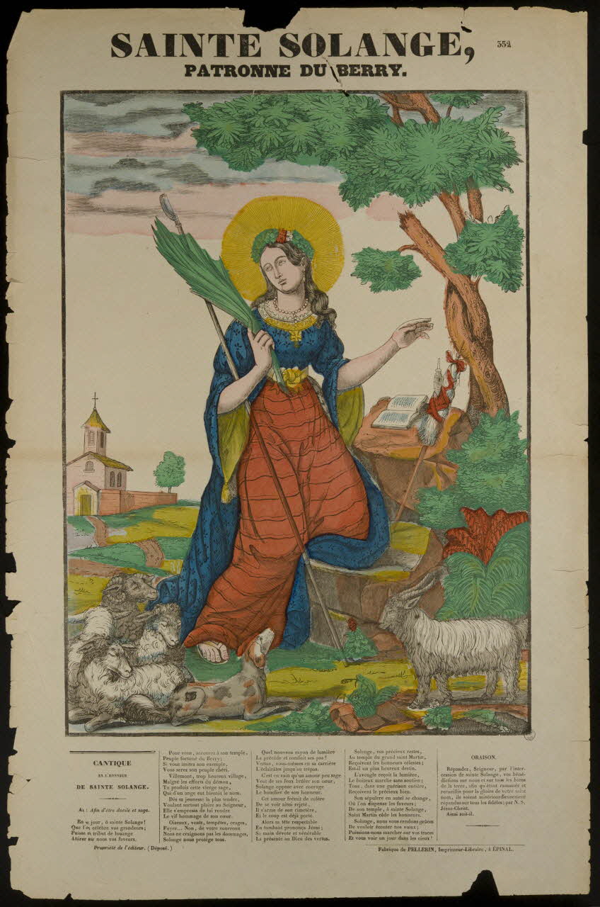 estampe SAINTE SOLANGE,  PATRONNE DU BERRY. 1952.106.71 Photo
