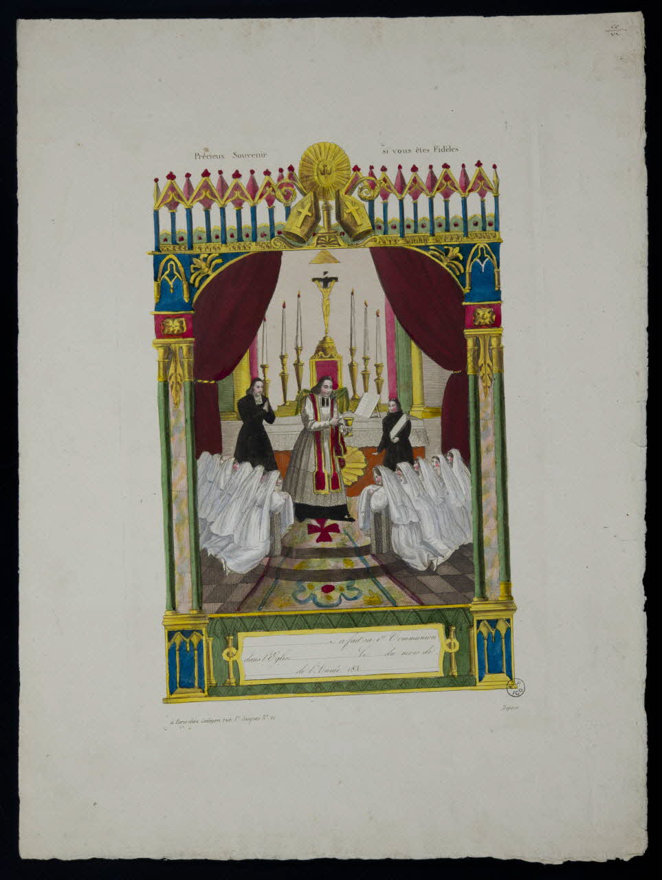 estampe Précieux souvenir si vous êtes fidèles 1952.119.1 Photo