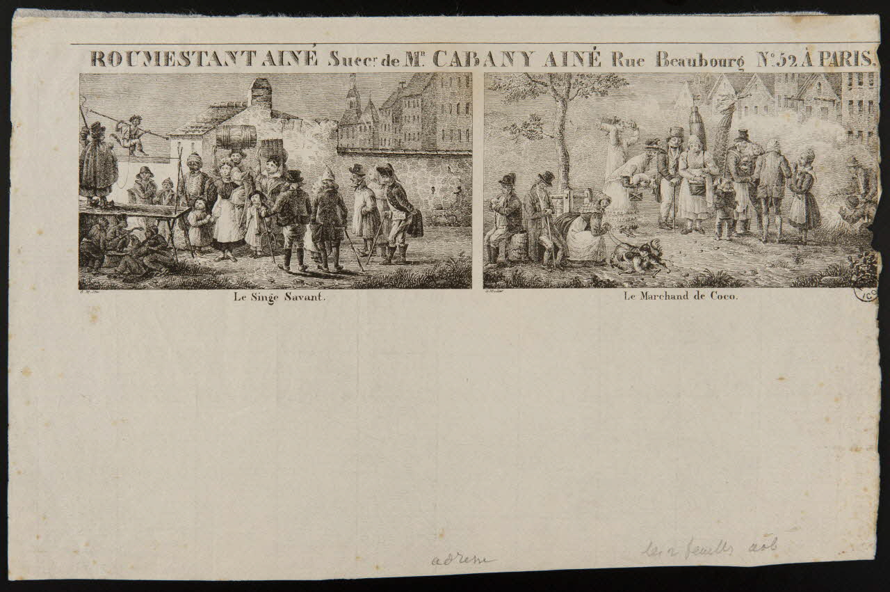 estampe Le Singe Savant.  Le Marchand de Coco. 1952.120.19.2 Photo