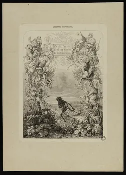 estampe L'ETERNEL TRAVAILLEUR.  Le ciel sourit,  Le champ fleurit,  La mort moissonne... 1952.120.3 Photo
