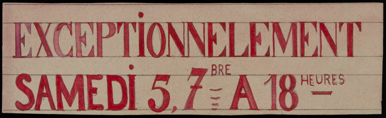 affiche de théâtre de marionnettes EXCEPTIONNELEMENT  SAMEDI 5, 7BRE A 18 HEURES 1952.38.66 Photo