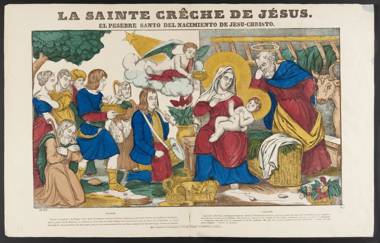 Dembour et Gangel estampe LA SAINTE CRECHE DE JESUS. Metz 1840-1852 1952.39.101 Photo