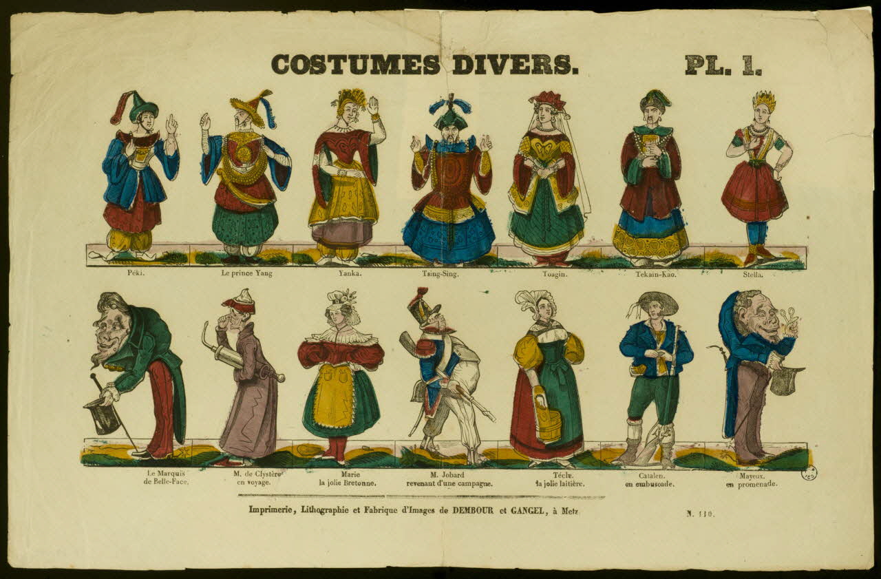 Dembour et Gangel estampe COSTUMES DIVERS. Metz 1840-1852 1952.39.102 Photo