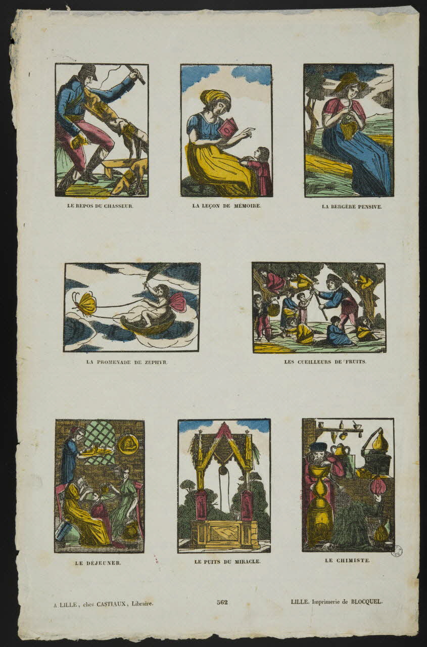 Lallou Louis Casimir ; Jean-Baptiste Castiaux ; Simon-François Blocquel imagerie ancienne Scènes diverses Lille 1809-1837 1952.39.105 Photo