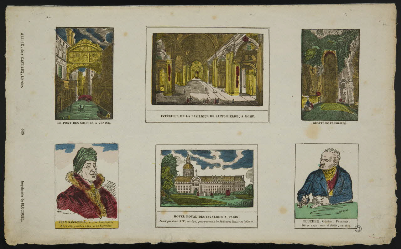 imagerie ancienne Vues d'architectures et portraits 1952.39.109 Photo