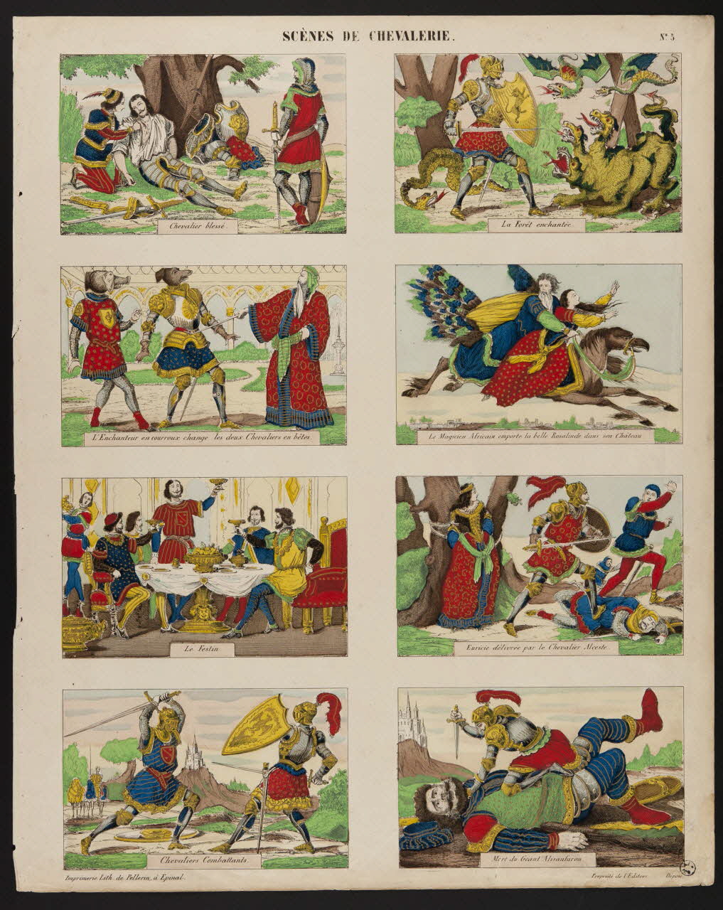 estampe SCENES DE CHEVALERIE. 1952.39.123 Photo