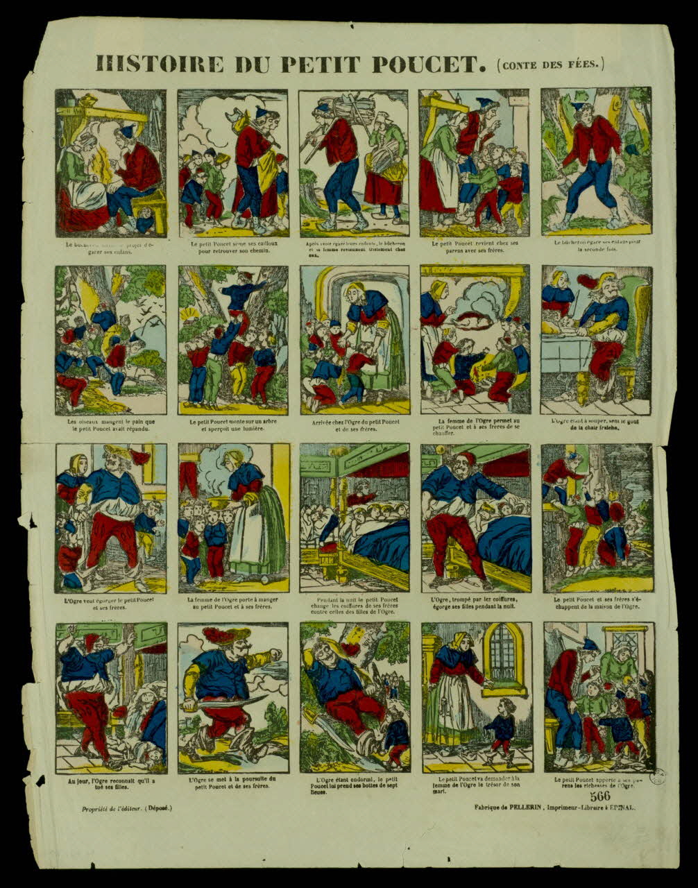 estampe HISTOIRE DU PETIT POUCET. (CONTE DES FEES.) 1952.39.130 Photo
