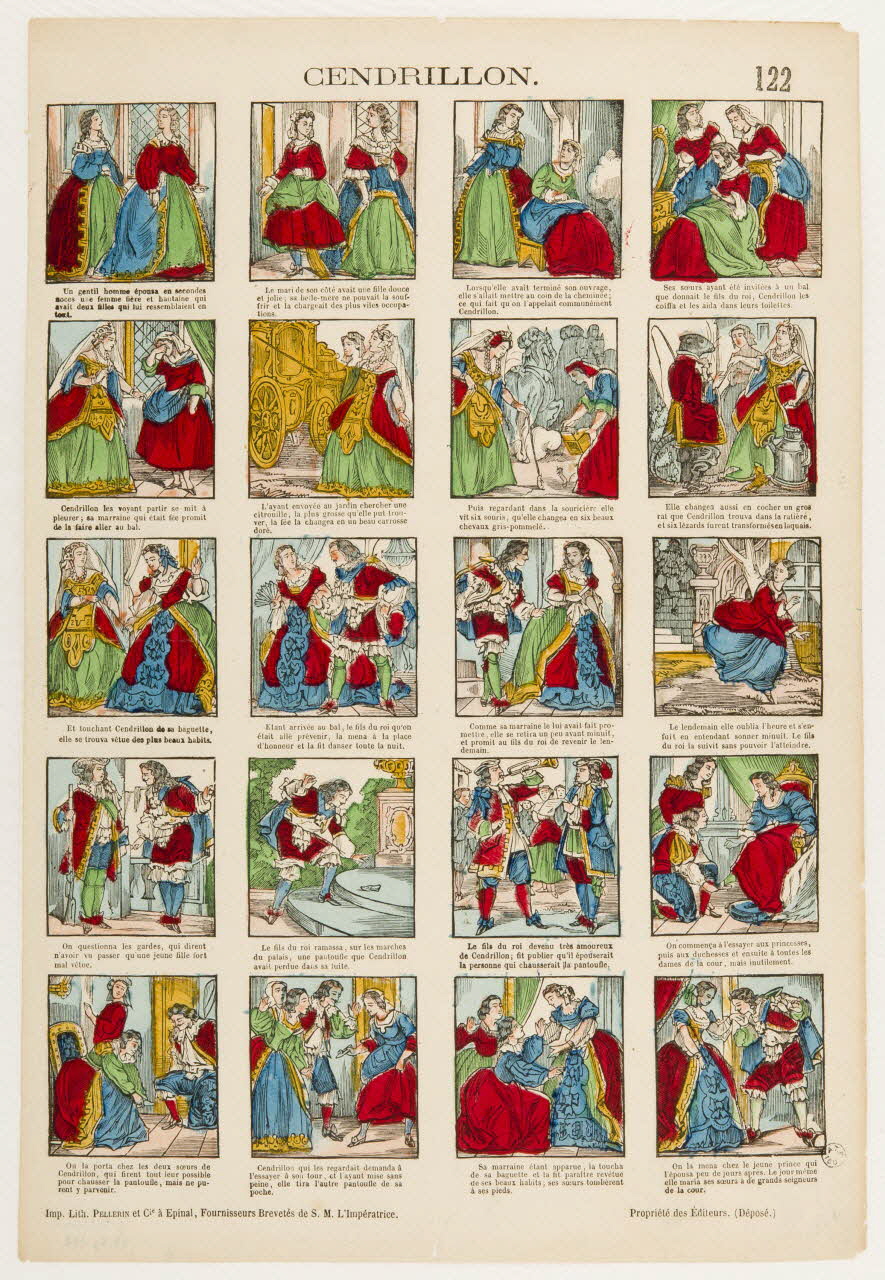 Pellerin estampe CENDRILLON. Lorraine, France 1861-1871 1952.39.132 Photo