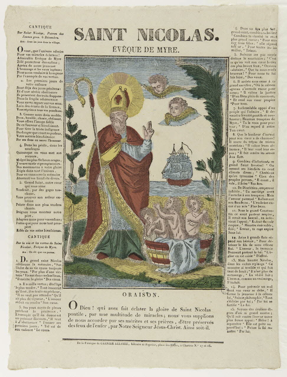 imagerie ancienne SAINT NICOLAS.  EVÊQUE DE MYRE. 1952.39.148 Photo