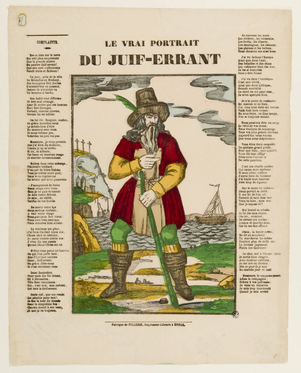 estampe LE VRAI PORTRAIT  DU JUIF-ERRANT 1952.39.16 Photo