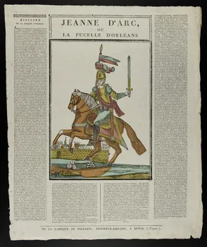 Pellerin imagerie ancienne JEANNE D'ARC,  OU  LA PUCELLE D'ORLEANS. Lorraine, France 1822 1952.39.18 Photo