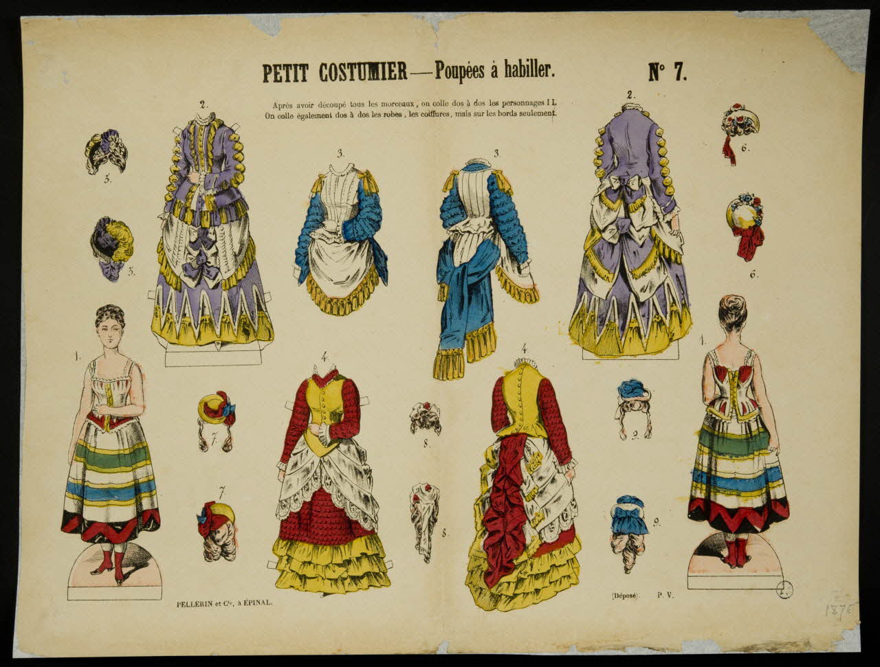 estampe PETIT COSTUMIER - Poupées à habiller. 1952.39.186 Photo