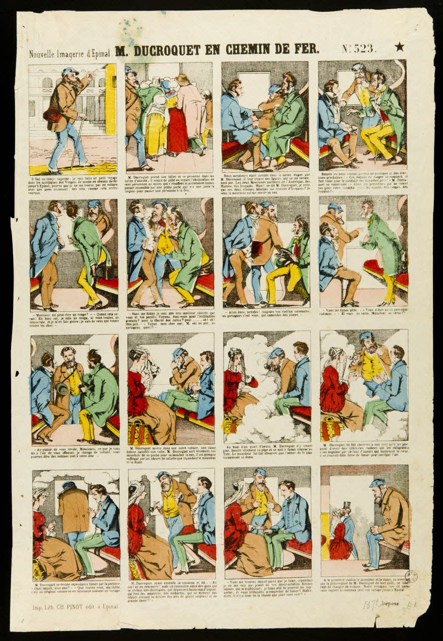 estampe M. DUCROQUET EN CHEMIN DE FER. 1952.39.197 Photo