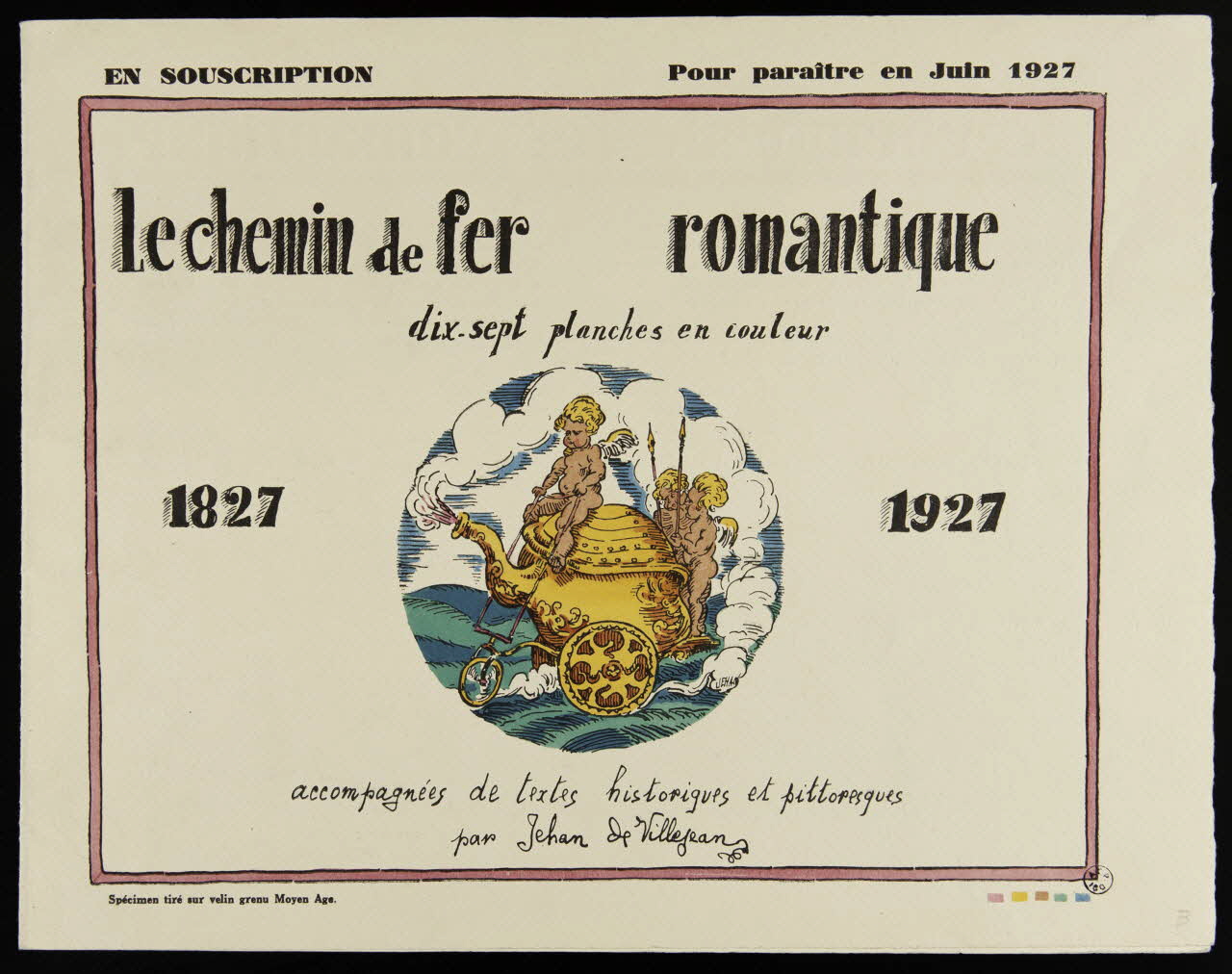 estampe Le chemin de fer romantique  dix-sept planches en couleur  1827  1927 1952.39.204 Photo