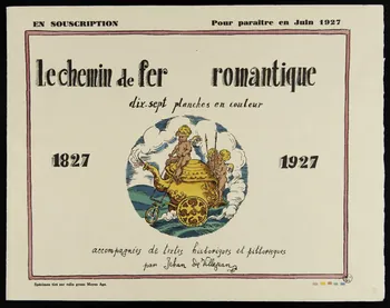estampe Le chemin de fer romantique  dix-sept planches en couleur  1827  1927 1952.39.204  Photo