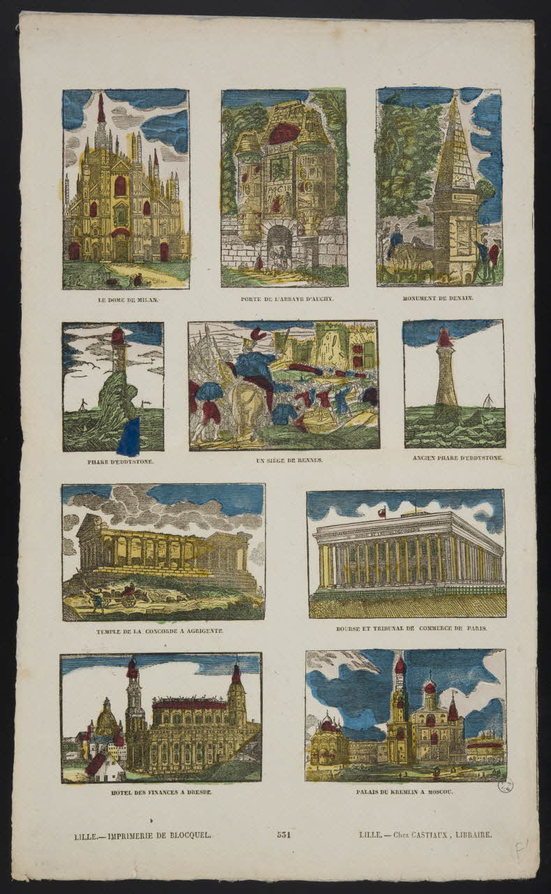 Jean-Baptiste Castiaux ; Simon-François Blocquel imagerie ancienne Vues d'architectures Lille 1809-1837 1952.39.206 Photo