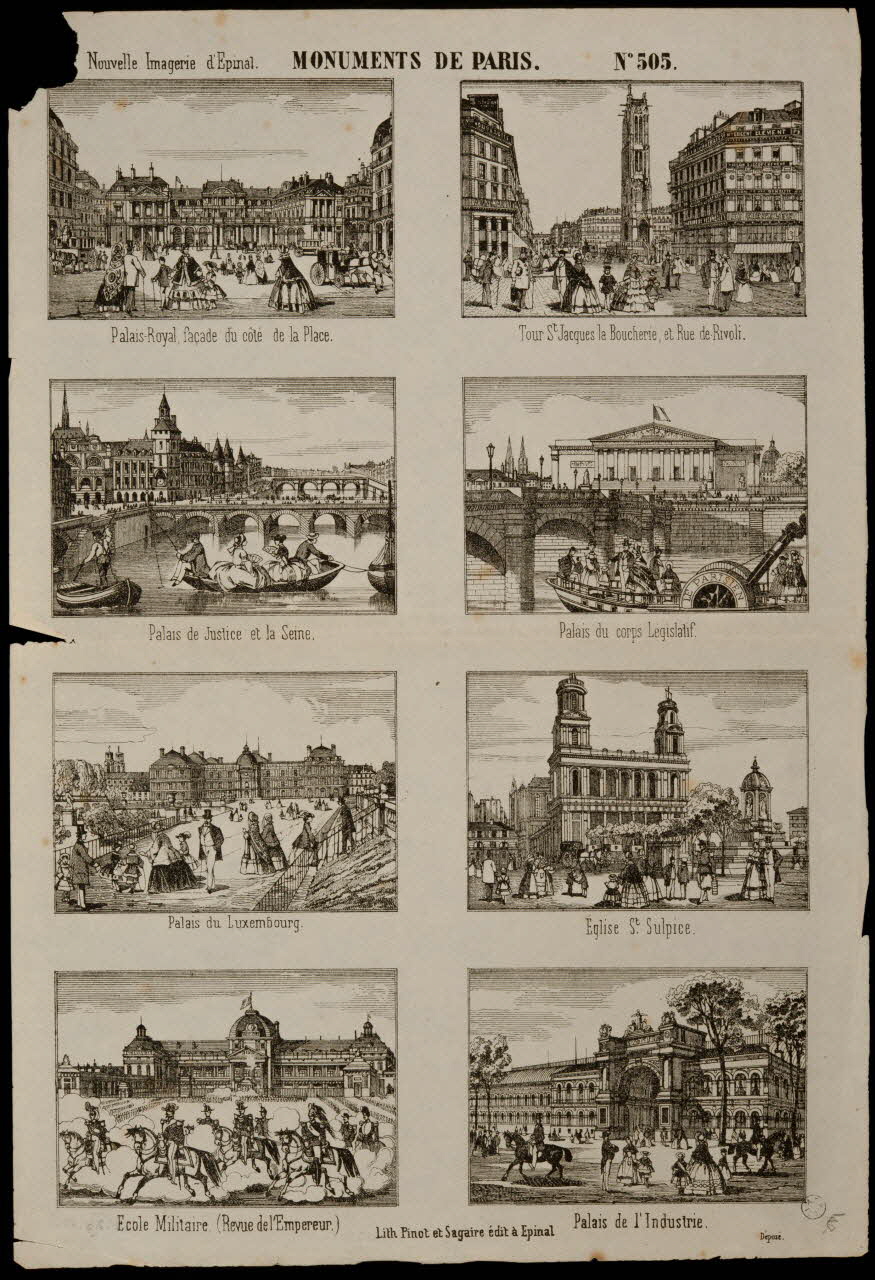 estampe MONUMENTS DE PARIS. 1952.39.226 Photo