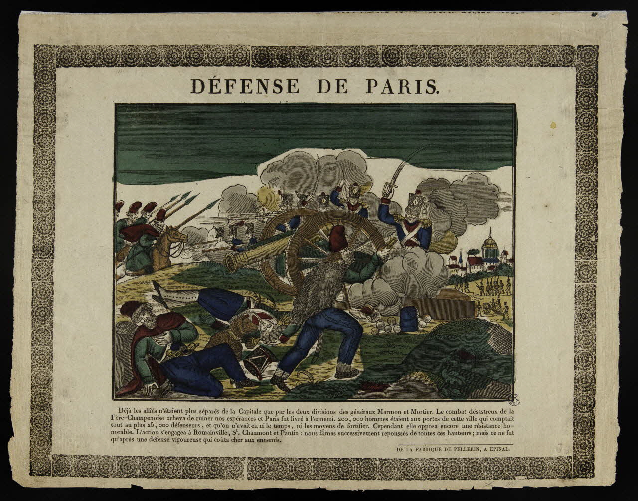 Pellerin imagerie ancienne DEFENSE DE PARIS. Lorraine, France 1837 1952.39.23 Photo