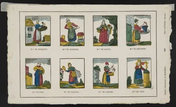 Jean-Baptiste Castiaux ; Simon-François Blocquel imagerie ancienne Planche de petits métiers Lille 1809-1837 1952.39.245 Photo