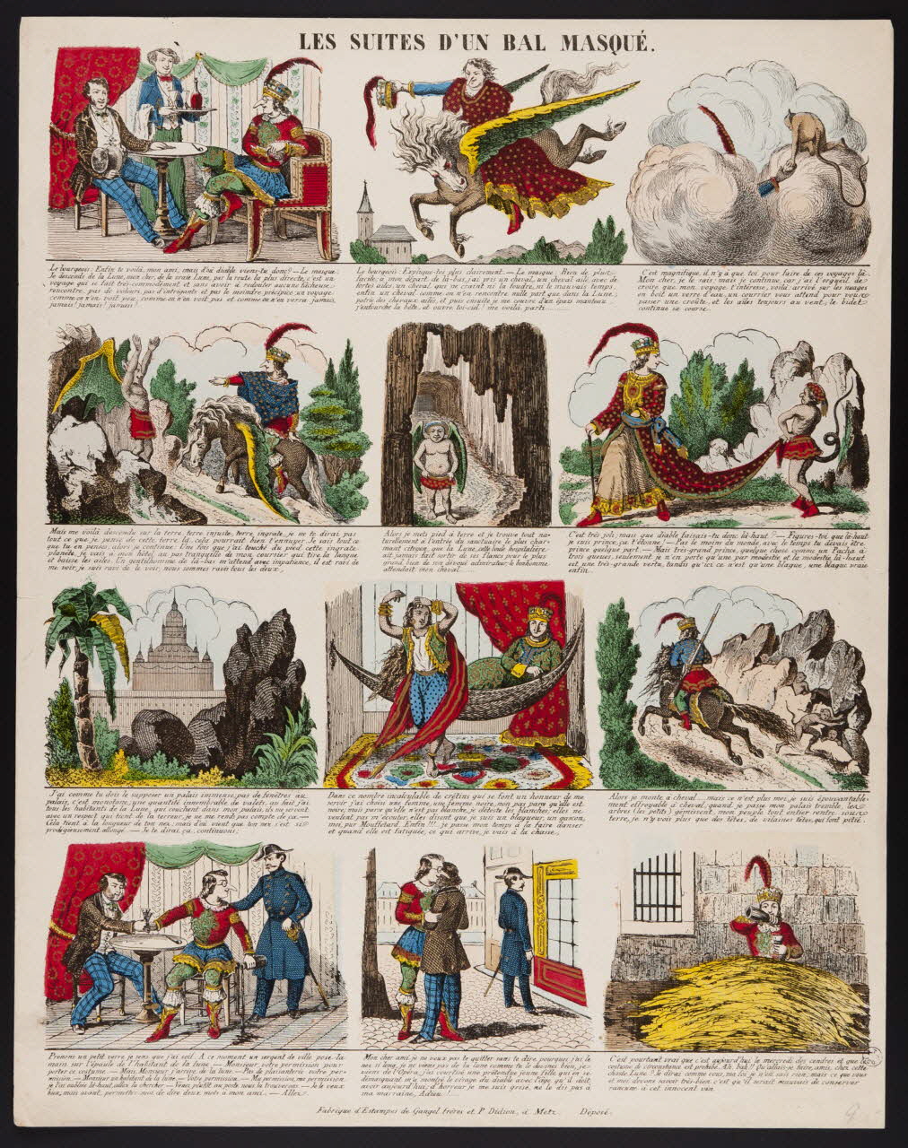Gangel et Didion estampe LES SUITES D'UN BAL MASQUE. Metz 1858-1868 1952.39.258 Photo