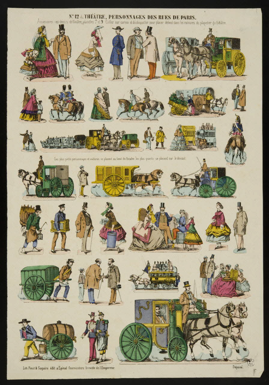 estampe N°.12 du THEÂTRE, PERSONNAGES DES RUES DE PARIS. 1952.39.262 Photo