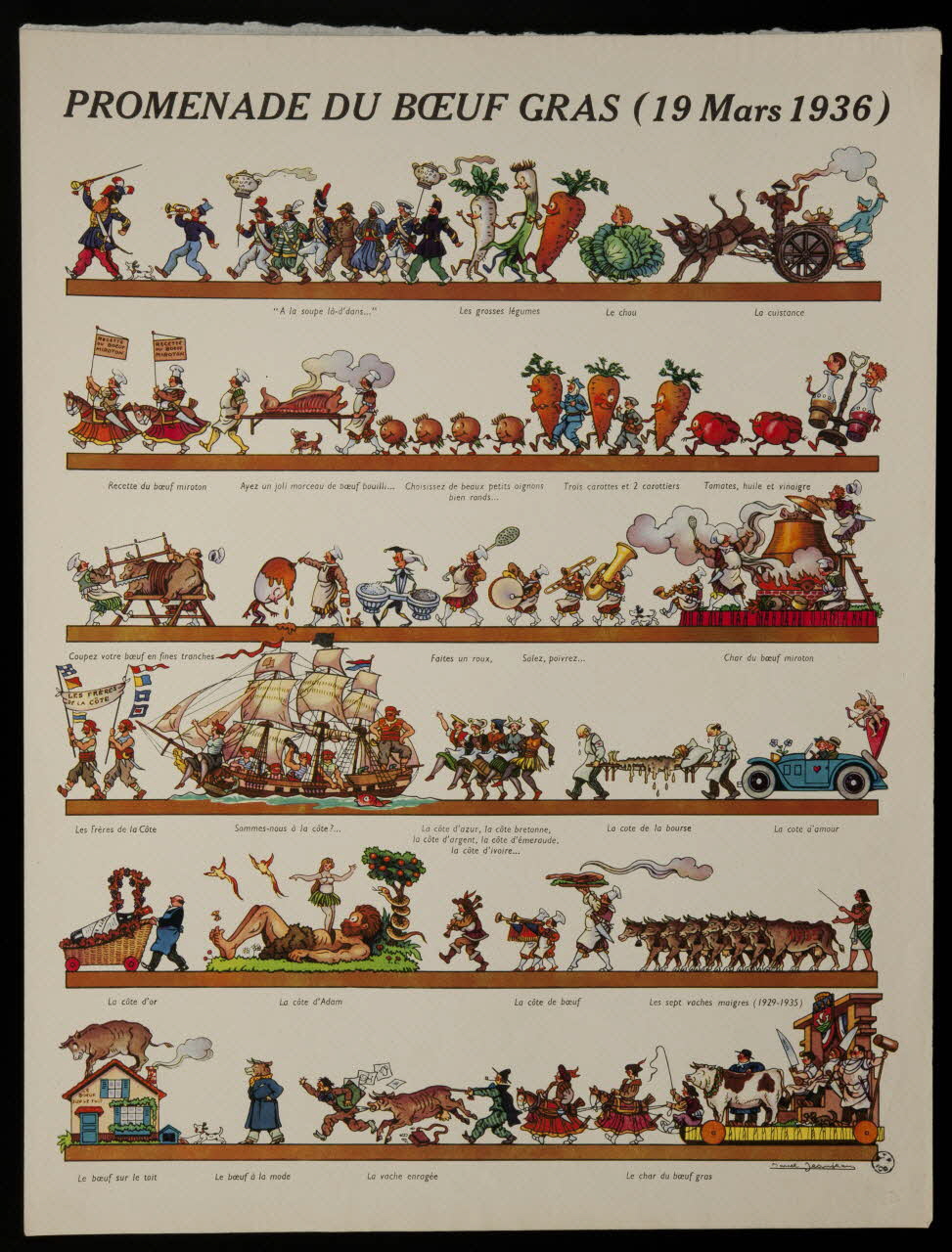 estampe PROMENADE DU BOEUF GRAS (19 Mars 1936) 1952.39.288 Photo