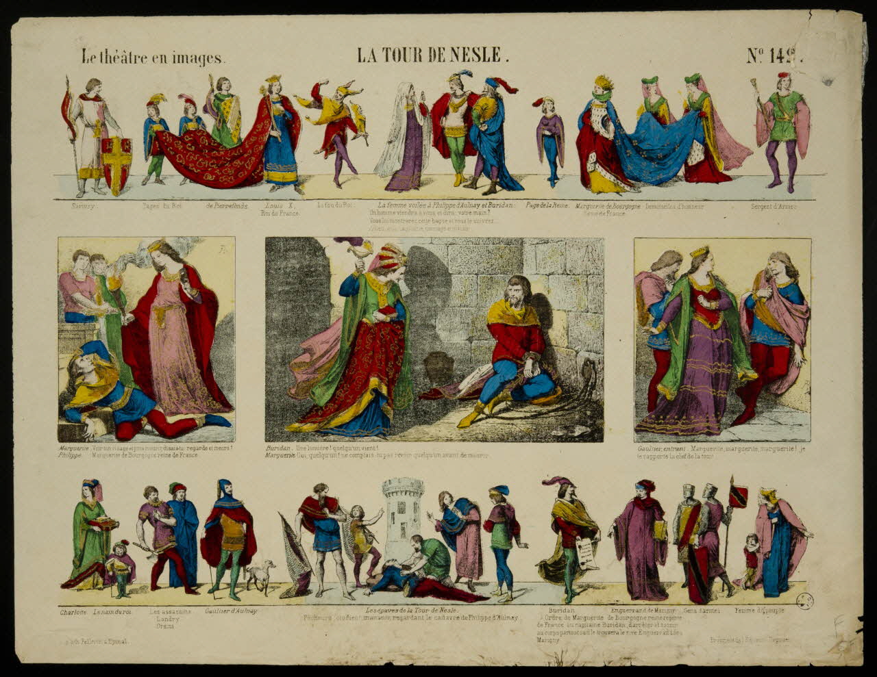 estampe Le théâtre en images. LA TOUR DE NESLE. 1952.39.299 Photo