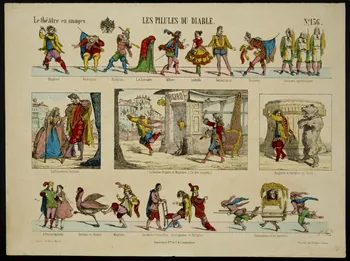 estampe Le théâtre en images.  LES PILULES DU DIABLE. 1952.39.301 Photo