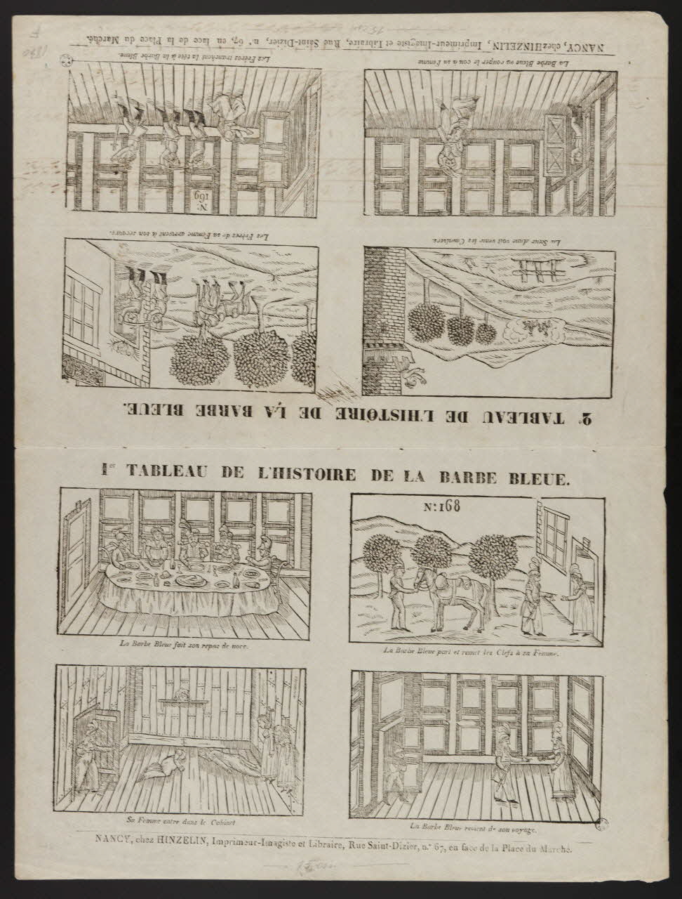 estampe 1er TABLEAU DE L'HISTOIRE DE LA BARBE BLEUE.  2e TABLEAU DE L'HISTOIRE DE LA BARBE BLEUE. 1952.39.31 Photo