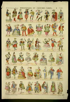 estampe PERSONNAGES ET COSTUMES VARIES. 1952.39.336 Photo