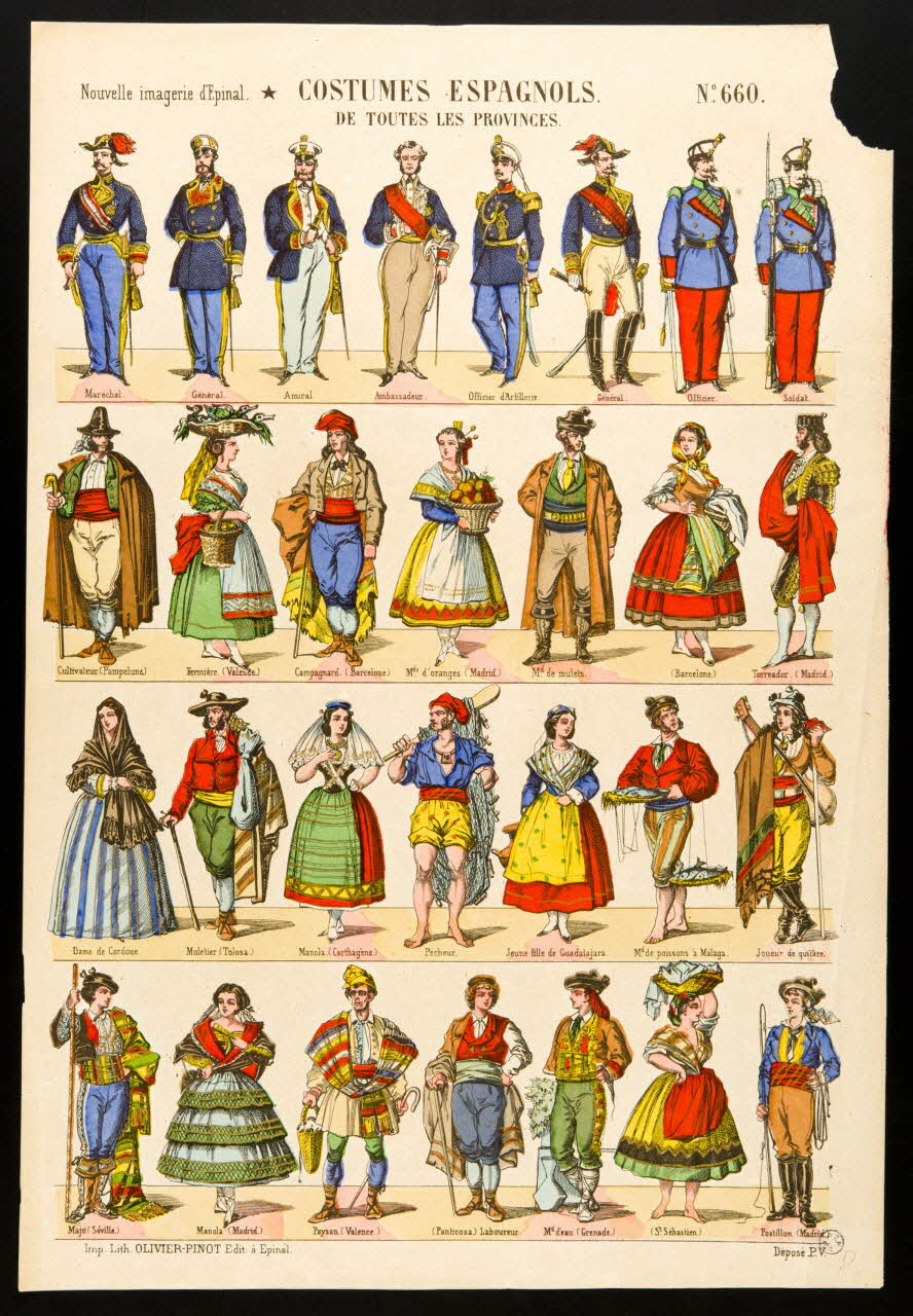 estampe COSTUMES ESPAGNOLS. 1952.39.340 Photo
