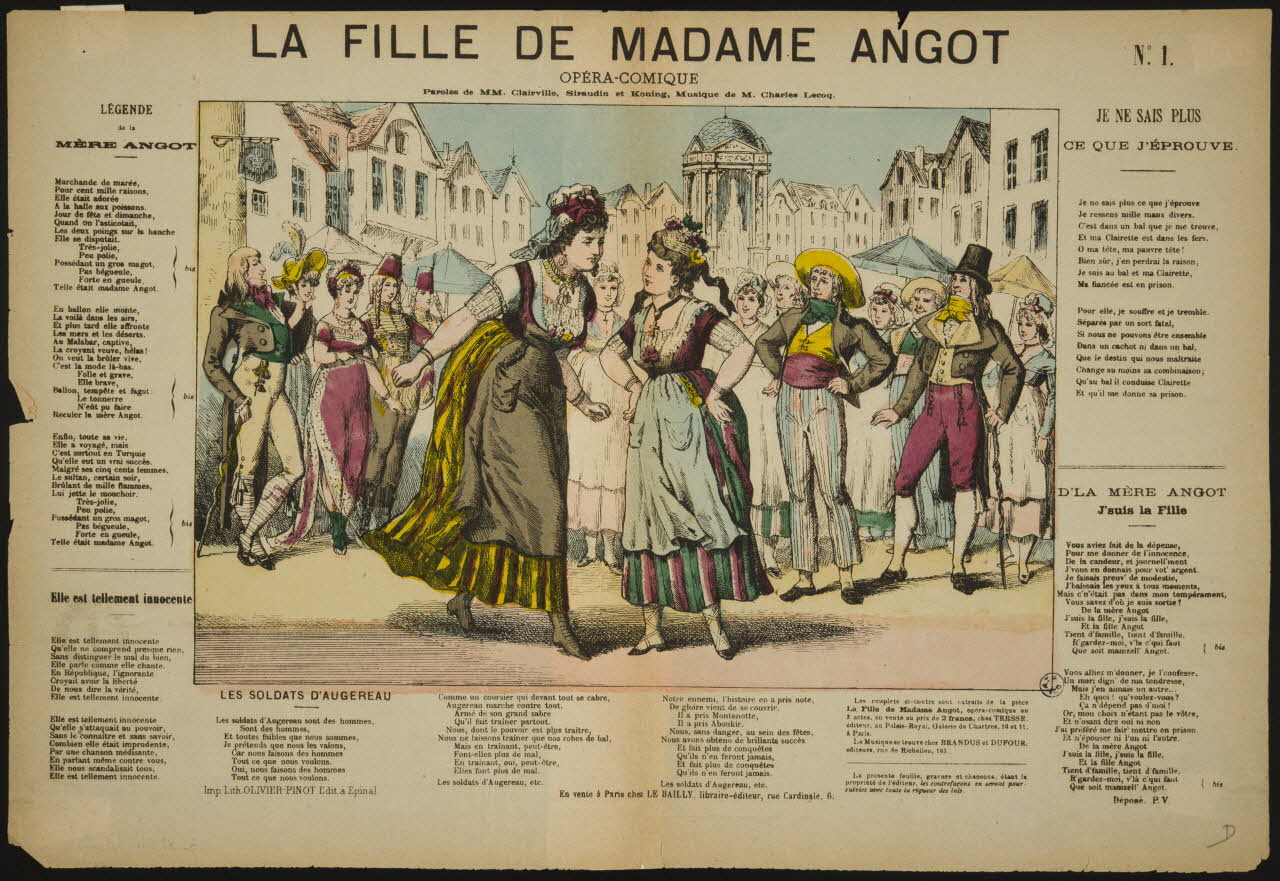 estampe LA FILLE DE MADAME ANGOT 1952.39.346 Photo