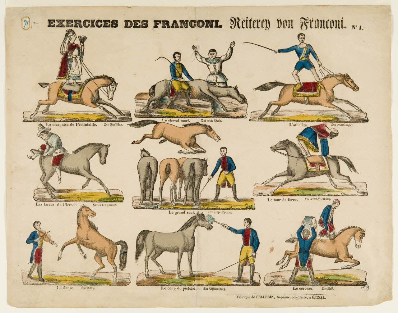 estampe EXERCICES DE FRANCONI. 1952.39.362 Photo